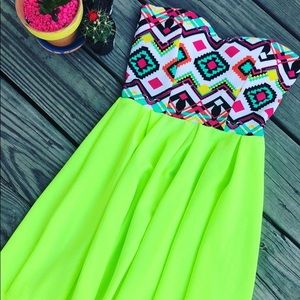 Neon Aztec Mini dress☀️🌵☀️